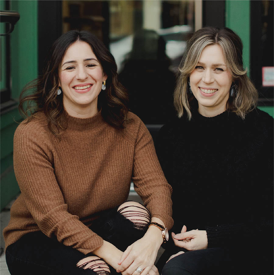 Kelsey and Kaitlin - founders of Polly Fox
